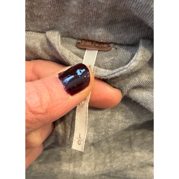 FREE PEOPLE Knit Jacquard Cozy Hooded Dolman Sweater Jacket Size L - Picture 7 of 8